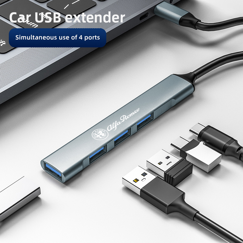 Multi Port Usb Hub - Samochodowy 4-portowy HUB USB o wysokiej
