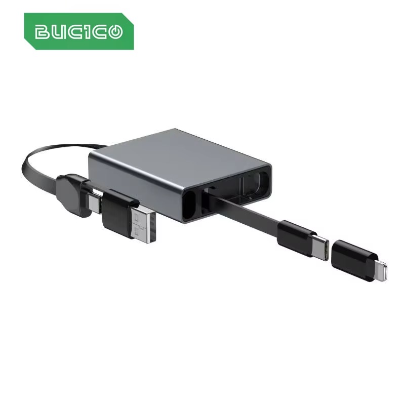 Cable Lock Laptop - Kabel USB teleskopowy 4 w 1