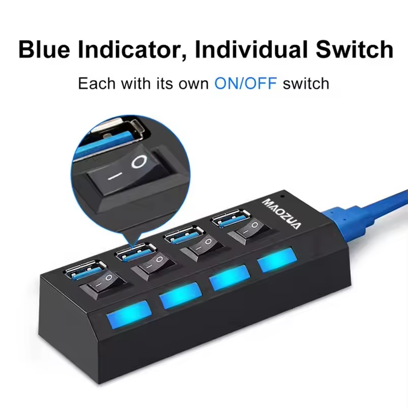 Szybki 4-portowy HUB USB 4×USB – Multi Port Usb Hub recenzja i cena